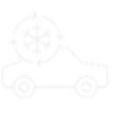 Auto-Symbol mit Schneeflocke und Kreislauf als Zeichen für Klimaservice Delmenhorst